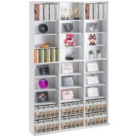 Media Storage Cabinet, 9-layer DVD Shelf Holds up to 756 CDs, Adjustable CD Shelves 27 Compartments, Protects & Organizes Music, Movie, Video Games or
