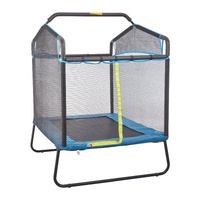 VEVOR 6FT Trampoline for Kids, 72" Indoor/Outdoor Toddlers Trampoline, Mini Baby Trampoline with Safety Enclosure Net, Gymnastics Bar, Hammock, Recrea