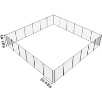 VEVOR Pool Fence, 4 x 72 FT Pool Fences for Inground Pools, Removable Child Safety Pool Fencing, Easy DIY Installation Swimming Pool Fence, 340gms Tes
