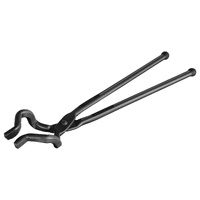 VEVOR Blacksmith Tongs, 463mm Z V-Bit Tongs, Carbon Steel Forge Tongs with A3 Steel Rivets, for Knife Blades, Long Pieces, Circular Forgings, for Begi