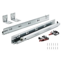 6 Pairs of 457.2mm Drawer Bottom Side Mount Rails, Heavy Duty Full Ball Bearing Extension Steel Track, Soft-Close Noiseless Guide Glides Cabinet Kitch