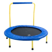 VEVOR 3FT Trampoline for Kids, 92 cm Trampolines Indoor/Outdoor Trampoline for Toddlers, Foldable Mini Baby Trampoline with Foam Handle, Recreational 
