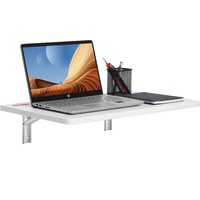 VEVOR Wall Mounted Folding Table, Wall Mount Drop Leaf Tables, Wooden Floating Desk for Dining, Laundry Room, Office, 23.6" x 15.6" Fold Down Desk wit