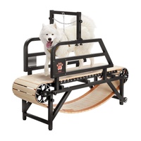 Dog Treadmill for Medium Dogs, 330lbs Weight Capacity, Dog Running Machine with Adjustable Ramps, 15.5" Runway Dog Pacer Slatmill, Pet Treadmill Exerc