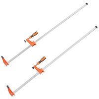 VEVOR Bar Clamps for Woodworking, 2-Pack 914mm Clamp, Quick-Change F Clamp with 600 lbs Load Limit, 2.5" Throat Depth, Cast Iron and Carbon Steel, Woo