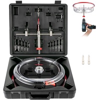 VEVOR Adjustable Hole Saw Cutter Kit, 1-5/8"" to 11-13 /16"" (40-300 mm), Recessed Hole Saw with PC Dust Shield, Two Replaceable Pilot Drill Bits, for