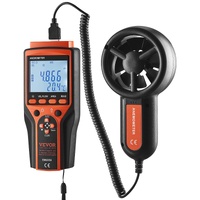 VEVOR Split Handheld Anemometer, Digital Wind Speed CFM Meter Gauge with LED Backlight Screen, Measures Wind Velocity Wind Temperature Air Flow Wind C