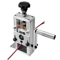 VEVOR Manual Wire Stripping Machine, 1.5-25 mm, Copper Stripper with Hand Crank or Drill Powered, 64Mn Quenched Blades, 45# Steel Rollers, Aluminum Al