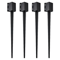 VEVOR Fence Post Anchor Ground Spike 4 Pack 36 x 4 x 4 In Metal Fence Stakes