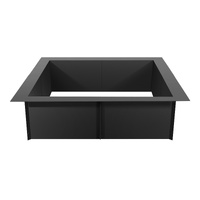 VEVOR Fire Pit Ring, 42x42 in Outer/36x36 in Inner Diameter, 10inch Height Square Fire Pit Insert, Heavy Duty Carbon Steel Liner DIY Campfire Ring abo
