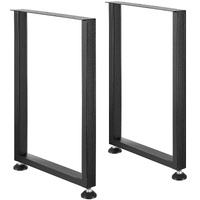 VEVOR 711.2MM Adjustable Furniture Legs, Square Reinforced Steel Office Table legs Set of 2 for DIY, Max Load 453.6KG Heavy Duty Desk Legs, Quick Inst