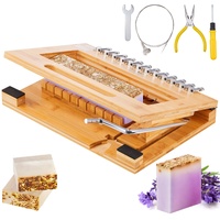 VEVOR Soap Cutter, Cut 1-12 Bars, Precisely and Accurately Cut 1 Inch Bars, Bamboo Soap Slicer With Steel Wire, Multi Handmade Soap Wire Cutter for Lo