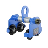 Manual Trolley, 1 Ton Load Capacity, Push Beam Trolley with Dual Wheels, Adjustable for I-Beam Flange Width 63.5 mm to 177.8 mm, Heavy Duty Alloy Stee