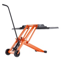 VEVOR Lawn Mower Lift with Hydraulic Jack, 500 Lbs Weight Capacity, Solid Carbon Steel Lawn Mower Lift, Adjustable Movable Lawn Lifter for Riding Trac