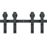 VEVOR 2440 mm Sliding Barn Door Hardware Closet Track Kit for Double Doors J Hanger
