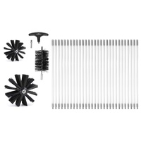 VEVOR 29 Pieces 12.2M Dryer Vent Cleaner Kit, Include 3 Different Sizes Flexible Lint Trap Brush, Reinforced Nylon Duct Cleaning Dryer Vent Brush, Dry