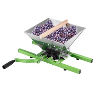 VEVOR 1.8 Gal/7L Fruit and Apple Crusher, Large Manual Grinder, Stainless Steel Fruit Scratter Pulper for Wine Cider Apple Grape Pressing, with Roller