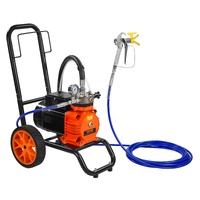 VEVOR Diaphragm Airless Paint Sprayer, 1100 W Efficiency Cart Airless Paint Sprayer, 2000 psi High Pressure Paint Airless Sprayer, with Extension Bar,