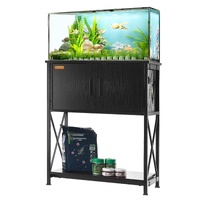 VEVOR Aquarium Stand, 20 Gallon Fish Tank Stand, 25.6 x 16.5 x 31.9 in Steel and MDF Turtle Tank Stand, 167.6 lbs Load Capacity, Reptile Tank Stand wi