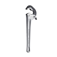 Pipe Wrench, 14" Aluminum Straight Pipe Wrench, Automatic Jaw Adjustment, Adjustable Plumbing Wrench, Easy to Carry, Ergonomic Handle, Hangable Design