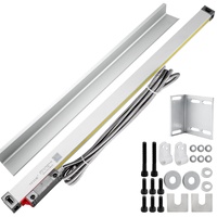 VEVOR 1 Axis Lathe Linear Scale 550mm with Accuracy 0.0002" Optical Length Precision Linear Scale Aluminum Body for Mill Milling Lathe Machine with Ac