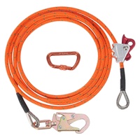 VEVOR 12.7mm Steel Core Flipline, 16ft(4.8m)Arborist Flipline for Tree Climbing with Alloy Steel Snap Hook & Aluminum Alloy Carabiner, 30KN Breaking T