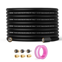 VEVOR Pressure Washer Hose, 100FT, 1/4" Kink Free M22-14mm Brass Thread Replacement For Most Brand Pressure Washers, 3/4'' Bending Radius, 4200 PSI He
