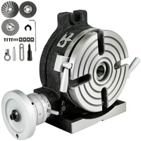 Rotary Table 6inch(150mm) Horizontal Vertical Milling Table 2/5inch(10mm) 4-Slot Milling Rotary Table MT-2 Rotary Table for Milling with Indexing Plat