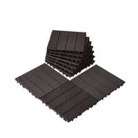 Interlocking Deck Tiles, 10 Pack,12"x12" 10 sq. ft Plastic Waterproof Outdoor Flooring All Weather Use, Patio Floor Decking Covering Tiles for Porch P