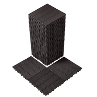 Interlocking Deck Tiles, 36 Pack,11.6"x11.6" 36 sq. ft Plastic Waterproof Outdoor Flooring All Weather Use, Patio Floor Decking Covering Tiles for Por