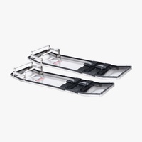 VEVOR Concrete Knee Boards Stainless Steel, 28'' x 8'' Concrete Sliders, Knee Boards For Concrete, Concrete Knee Pads Pair Moving Sliders, with Board 