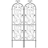 VEVOR 2 Packs Metal Garden Trellis for Climbing Plant Support 60x15 in Rustproof