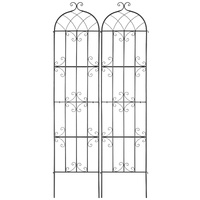 VEVOR 2 Packs Metal Garden Trellis for Climbing Plant Support 87x20 in Rustproof
