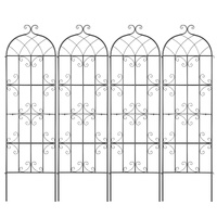 VEVOR 4 Packs Metal Garden Trellis for Climbing Plant Support 71x20 in Rustproof