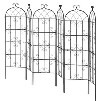 VEVOR 4 Packs Metal Garden Trellis for Climbing Plant Support 71x20 in Rustproof