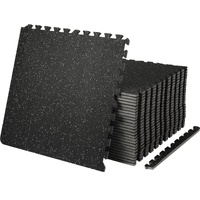 VEVOR EVA Interlocking Foam Floor Mats, 0.56 in Thickened 25 Pcs Puzzle Rubber Tiles, 24 x 24 in Exercise Floor Mat for Workout & Fitness, Heavy Duty 