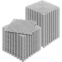 VEVOR Modular Interlocking Cushion, 50 Pack 30 x 30 cm Splicing Drainage Mats, Soft PVC Interlocking Drainage Floor Tiles, Non-Slip Drainage Holes for