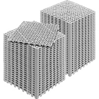 Modular Interlocking Cushion, 55 Pack 30 x 30 cm Splicing Drainage Mats, Soft PVC Interlocking Drainage Floor Tiles, Non-Slip Drainage Holes for Restr