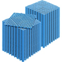 VEVOR Modular Interlocking Cushion, 55 Pack 30 x 30 cm Splicing Drainage Mats, Soft PVC Interlocking Drainage Floor Tiles, Non-Slip Drainage Holes for
