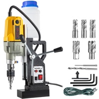 Magnetic Drill, 1100W 1.57" Boring Diameter, 2697lbf/12000N Portable Electric Mag Drill Press with 7 Bits, 580 RPM Max Speed Drilling Machine for any 