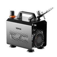 VEVOR Airbrush Kit Air Brush Kit 1/6 HP Air Compressor 1 Airbrush 3 Tips Paint