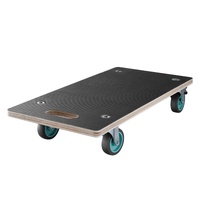 Furniture Dolly, 551 lbs Load Capacity, Furniture Moving Dollies with 4 TPR Silent Wheels, Rectangle Multifunctional Flat Dolly for Piano Furniture Co