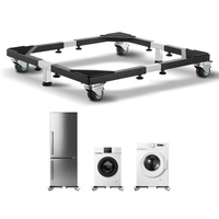 VEVOR Fridge Stand Mobile Base, 1200 lbs Load Capacity, Washing Machine Stand with 8 Locking Twin Wheels and 4 Brakes, 23-36.6 Inches Adjustable Furni