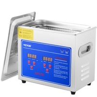 VEVOR Ultrasonic Cleaner Machine 3L Stainless Steel Ultrasonic Cleaning Machine Digital Heater Timer Jewelry Cleaning for Commercial Personal Home Use