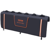 VEVOR Tailgate Bike Pad, 62" Truck Tailgate Pad Carry 6 Mountain Bikes, Upgraded Grooves Tailgate Protection Pad with Reflective Strips and Tool Pocke