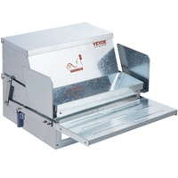 VEVOR Automatic Chicken Feeder Galvanized Steel Poultry Feeder 25 lb 10 Chickens