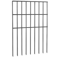 VEVOR Garden Fence, No Dig Fence 44(H)x33(L)cm Animal Barrier Fence, Underground Decorative Garden Fencing with 3.81 cm Spike Spacing, Metal Dog Fence