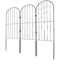VEVOR Garden Fence, No Dig Fence 61 x 33 cm Animal Barrier Fence, Underground Decorative Garden Fencing with 5.08 cm Spike Spacing, Metal Dog Fence fo