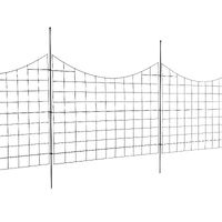 VEVOR Garden Fence, 75×93 cm Animal Barrier Fence, Underground Decorative Garden Fencing with 6.38 cm Spike Spacing, Metal Dog Fence for the Yard and 