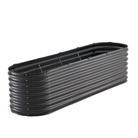 VEVOR Metal Raised Garden Bed, 8 x 2 x 2 ft Outdoor Galvanized Planter Box, with Open Bottom, Large Oval Planter Raised Bed for Gardening Vegetables, 